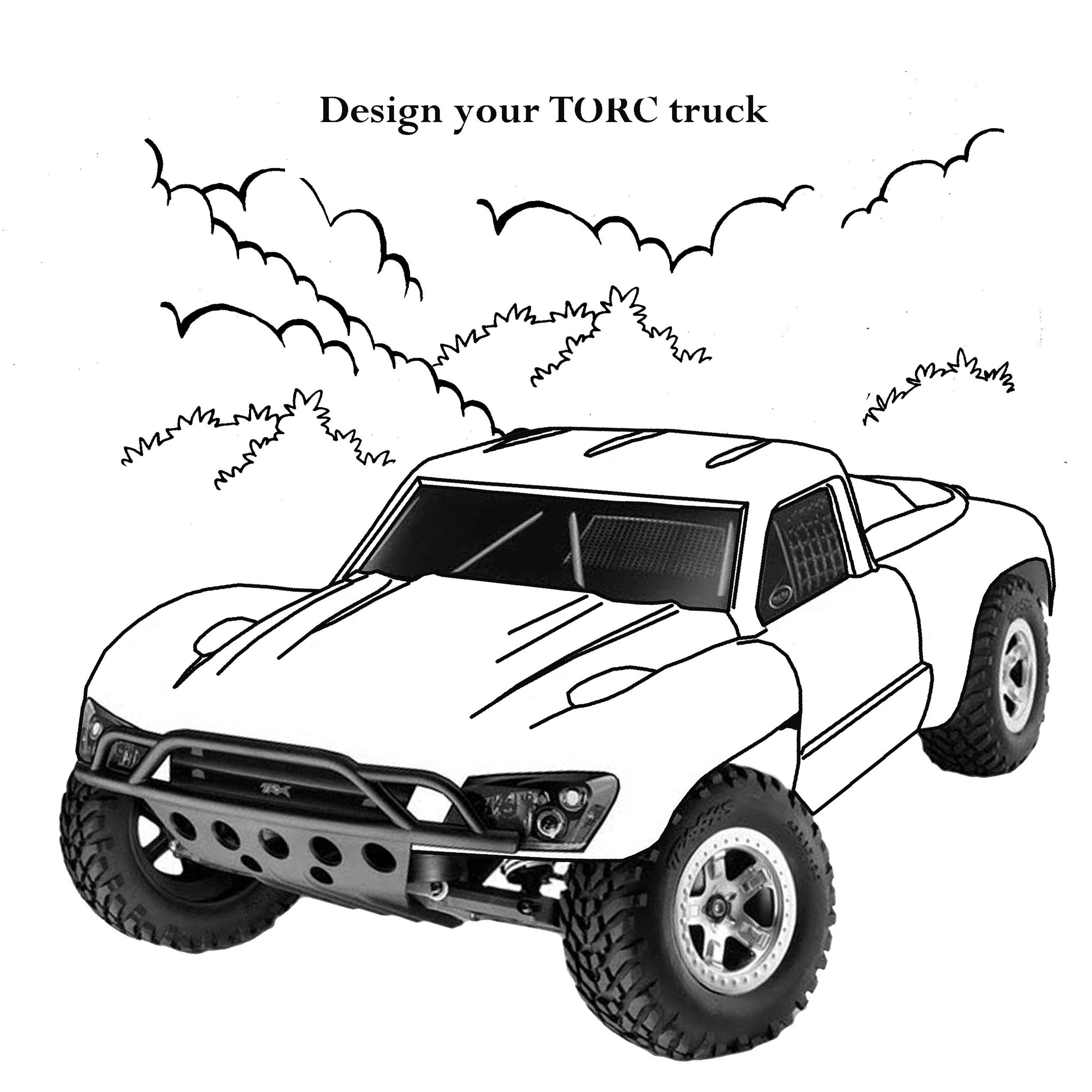 race car and monster truck coloring pages - photo #3
